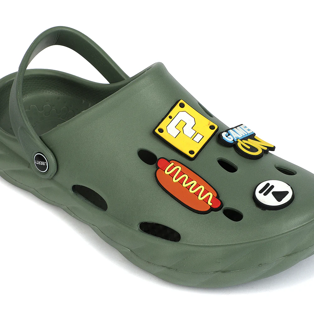 A-HA Olive Green Casual Clogs for Men BEACHWALKM by Liberty - Image 5