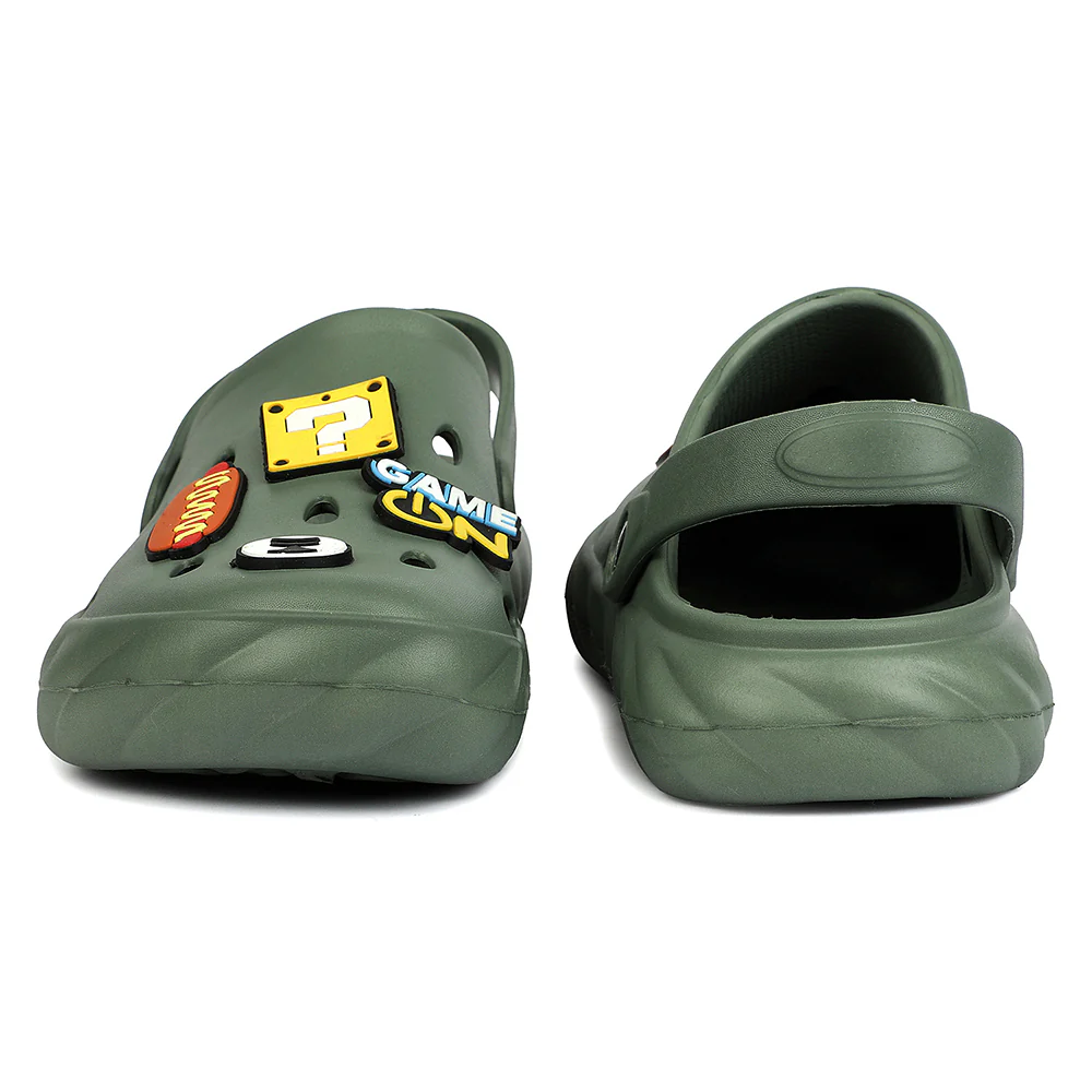 A-HA Olive Green Casual Clogs for Men BEACHWALKM by Liberty - Image 6