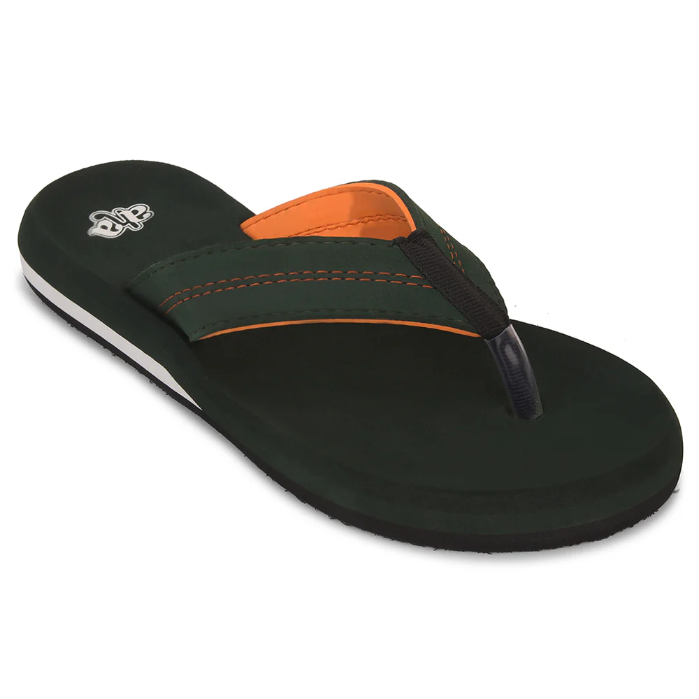 A-HA Olive Green Casual Flip-Flops For Men EXACT By Liberty