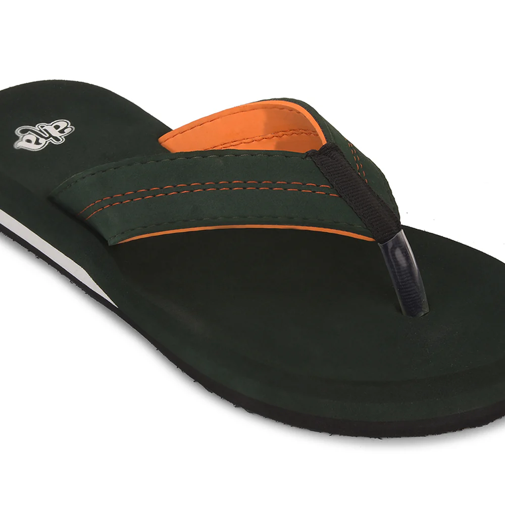 A-HA Olive Green Casual Flip-Flops For Men EXACT By Liberty - Image 5