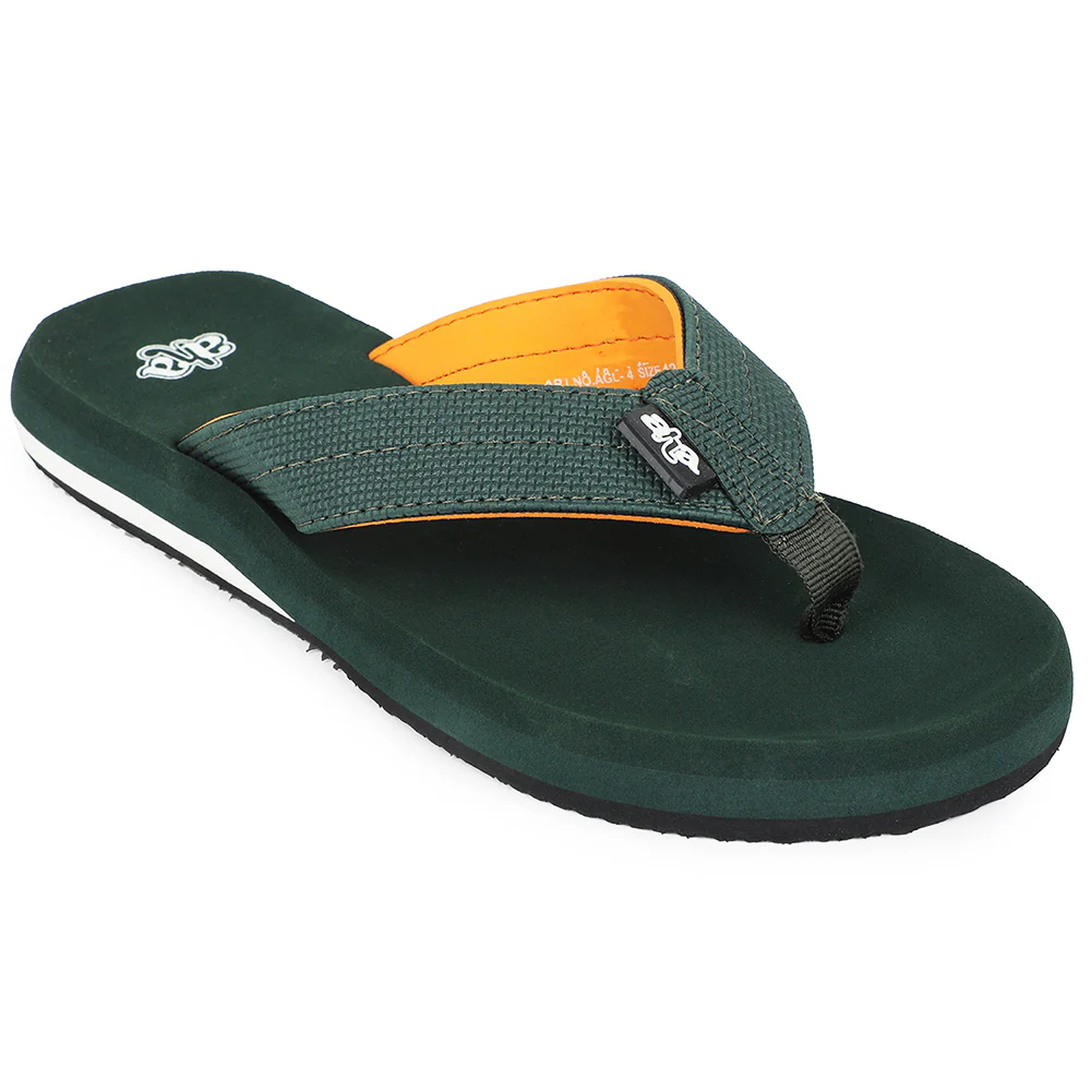 A-HA Olive Green Casual Slipper For Men AGL-4 By Liberty