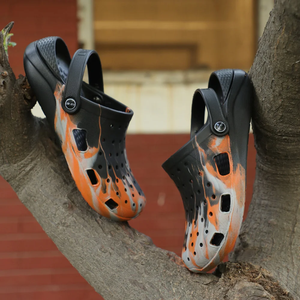 A-HA Orange Slingback Clogs For Men LPMXT-961E By Liberty - Image 4