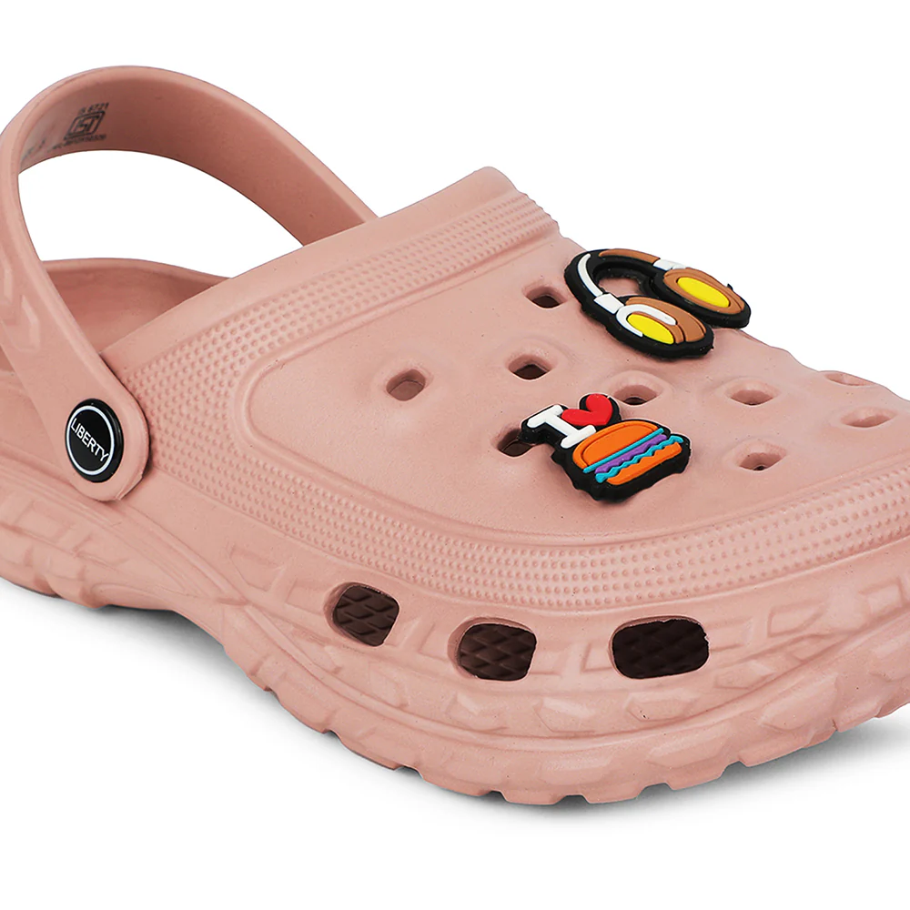 A-HA Peach Casual Slingback Clogs For Kids PRL-4 By Liberty - Image 5