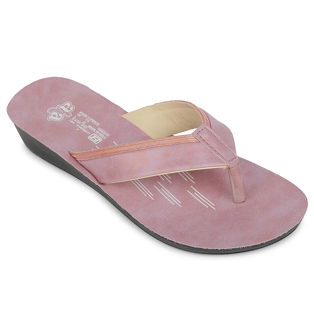 A-HA Peach Casual Slip on Slippers for Women AVNI-12 by Liberty