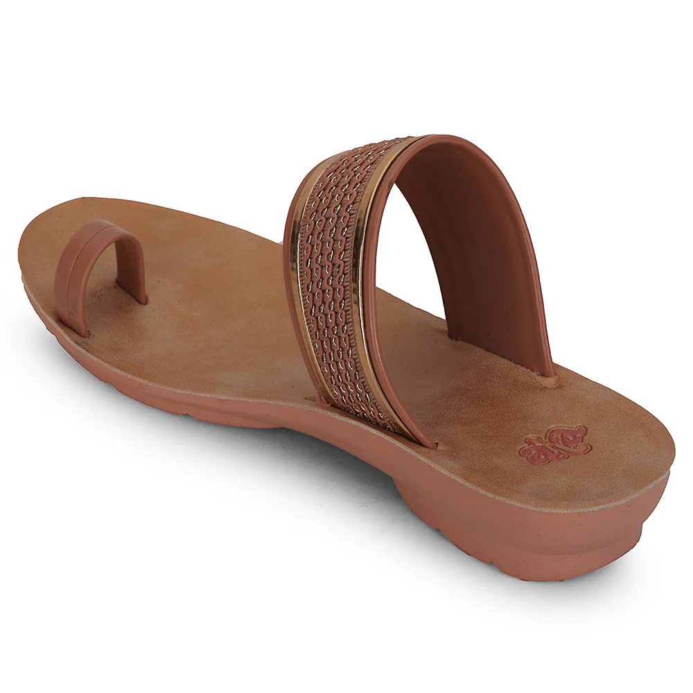 A-HA Peach Casual Toe Ring Slipper For Women LPU-14 By Liberty - Image 4