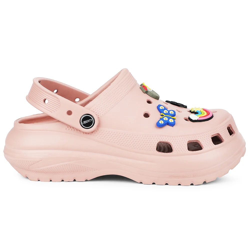 A-HA Peach Slingback Clogs For Women PRL-3 By Liberty - Image 2