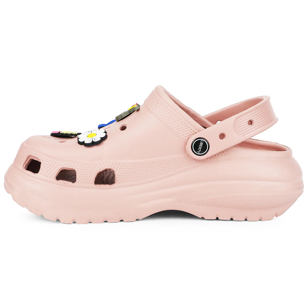 A-HA Peach Slingback Clogs For Women PRL-3 By Liberty - Image 3