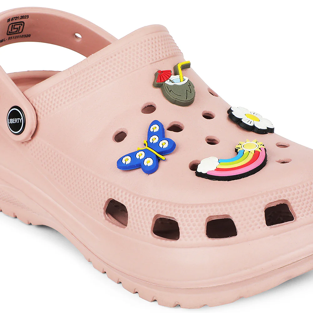 A-HA Peach Slingback Clogs For Women PRL-3 By Liberty - Image 4