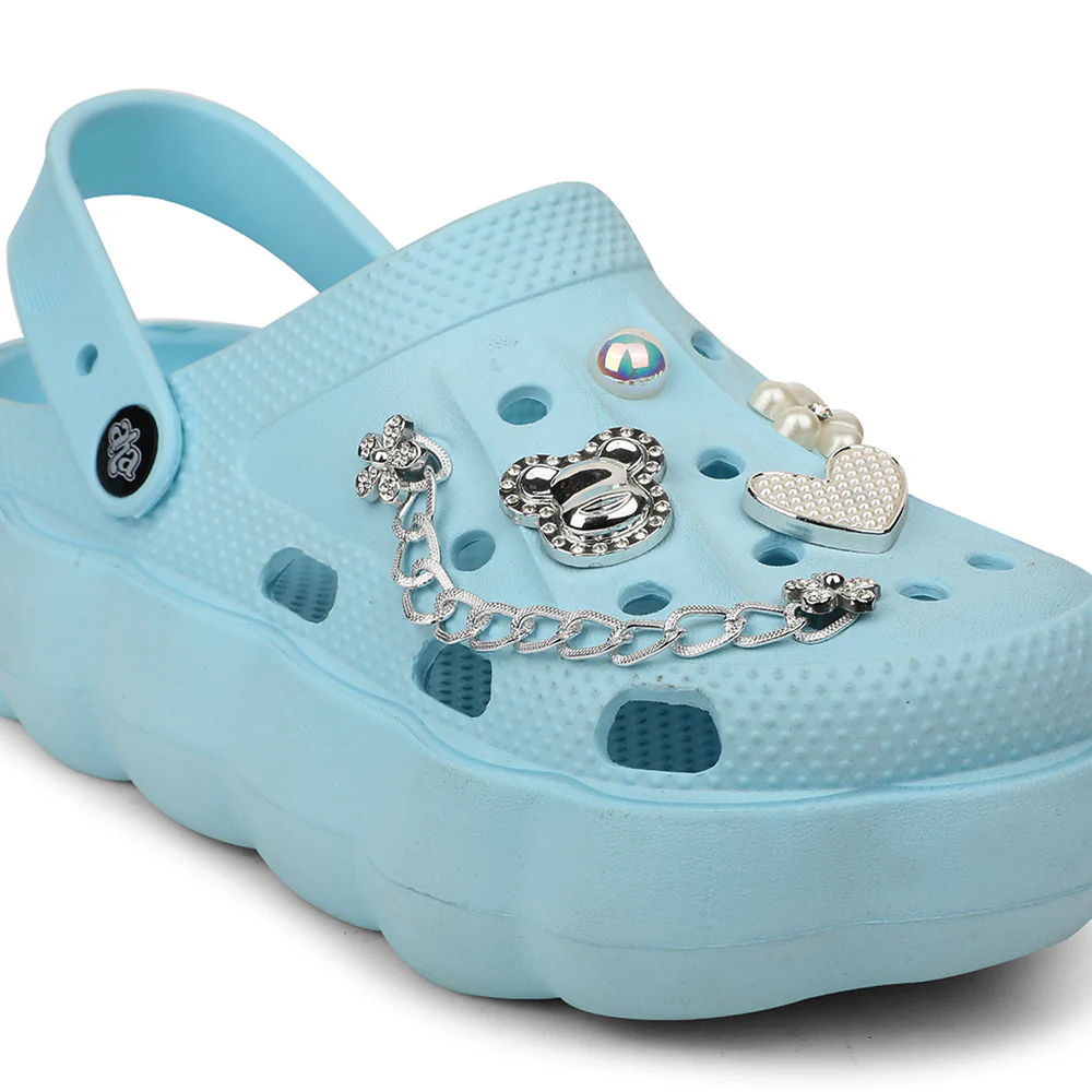 A-HA Sky Blue Casual Sling Back Clogs For Women ZQ-SH-012 By Liberty - Image 5