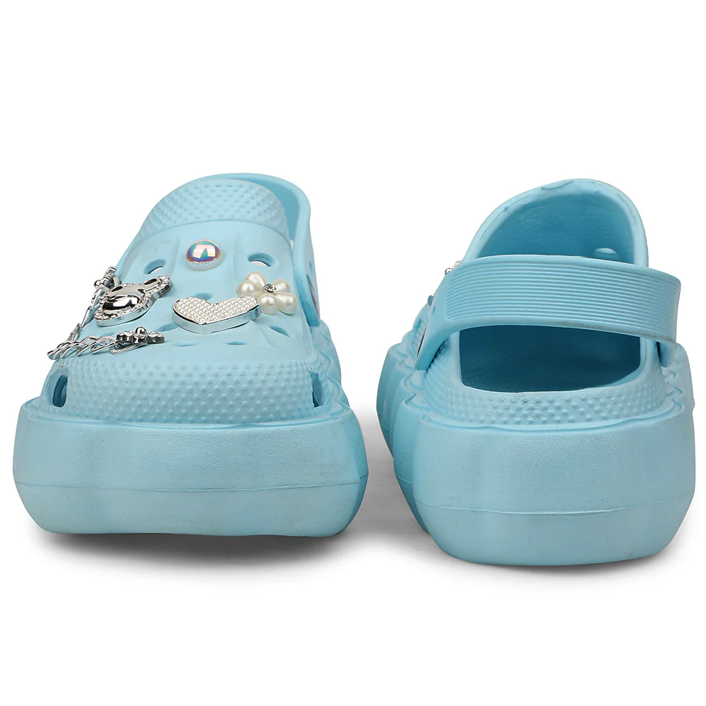 A-HA Sky Blue Casual Sling Back Clogs For Women ZQ-SH-012 By Liberty - Image 6