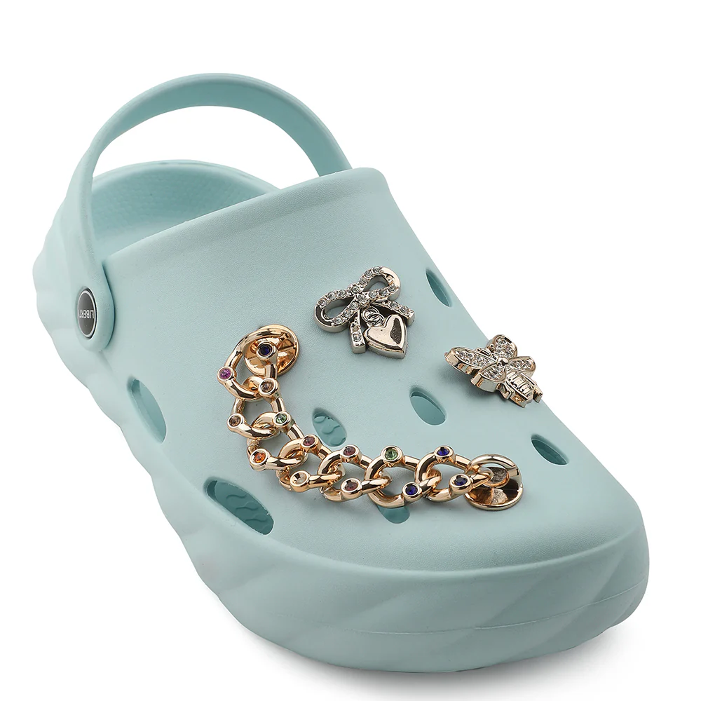 A-HA Sky Blue Slingback Clogs For Women BEACHWALKL By Liberty