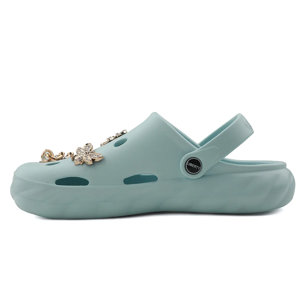 A-HA Sky Blue Slingback Clogs For Women BEACHWALKL By Liberty - Image 3