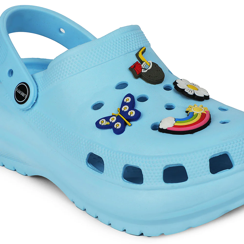 A-HA Sky Blue Slingback Clogs For Women PRL-3 By Liberty - Image 4
