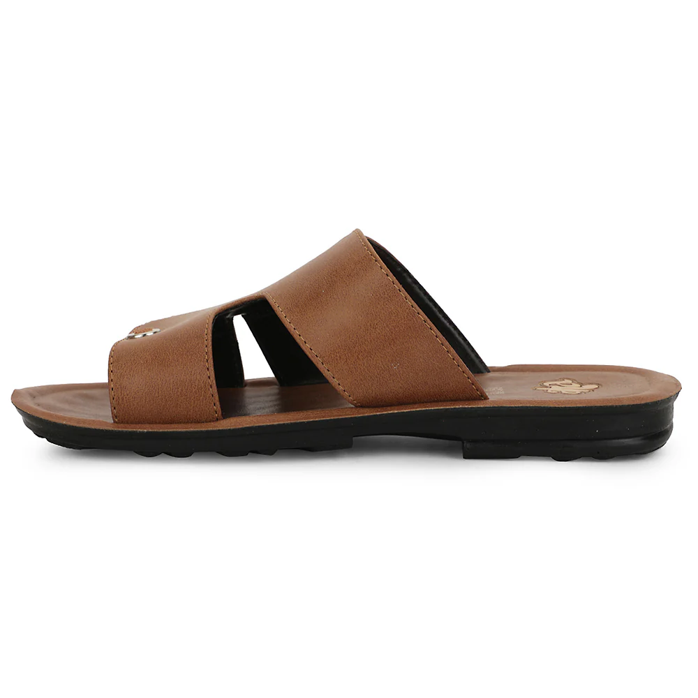A-HA Tan Casual Flat Sandal For Men MPU-58 By Liberty - Image 2