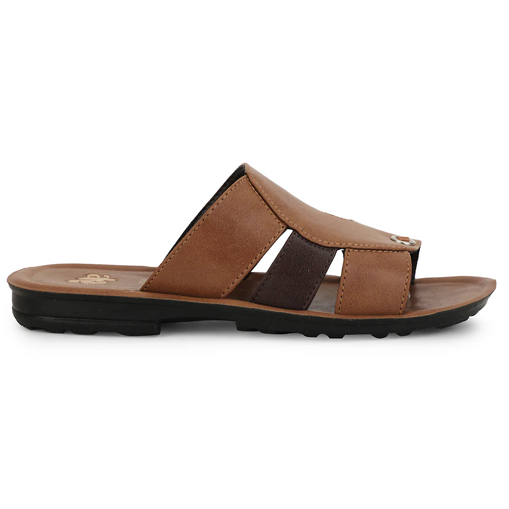 A-HA Tan Casual Flat Sandal For Men MPU-58 By Liberty - Image 3