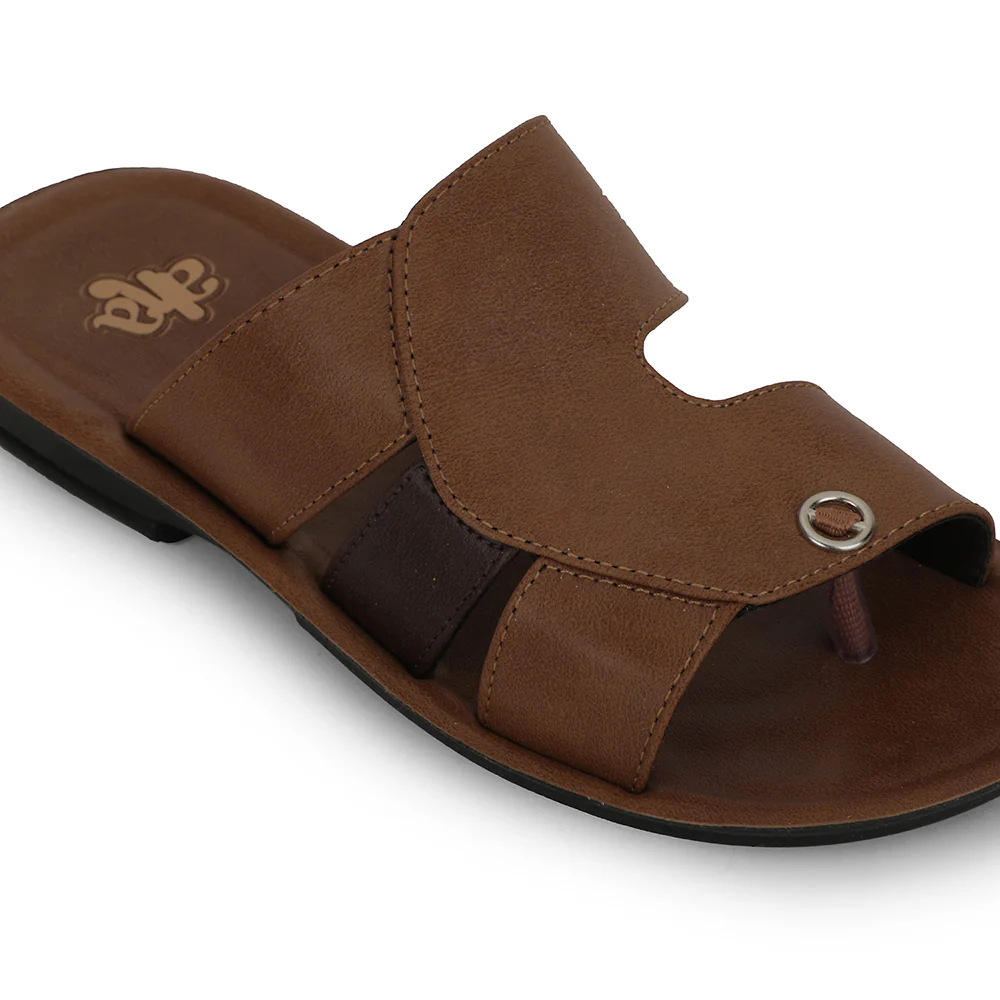 A-HA Tan Casual Flat Sandal For Men MPU-58 By Liberty - Image 4
