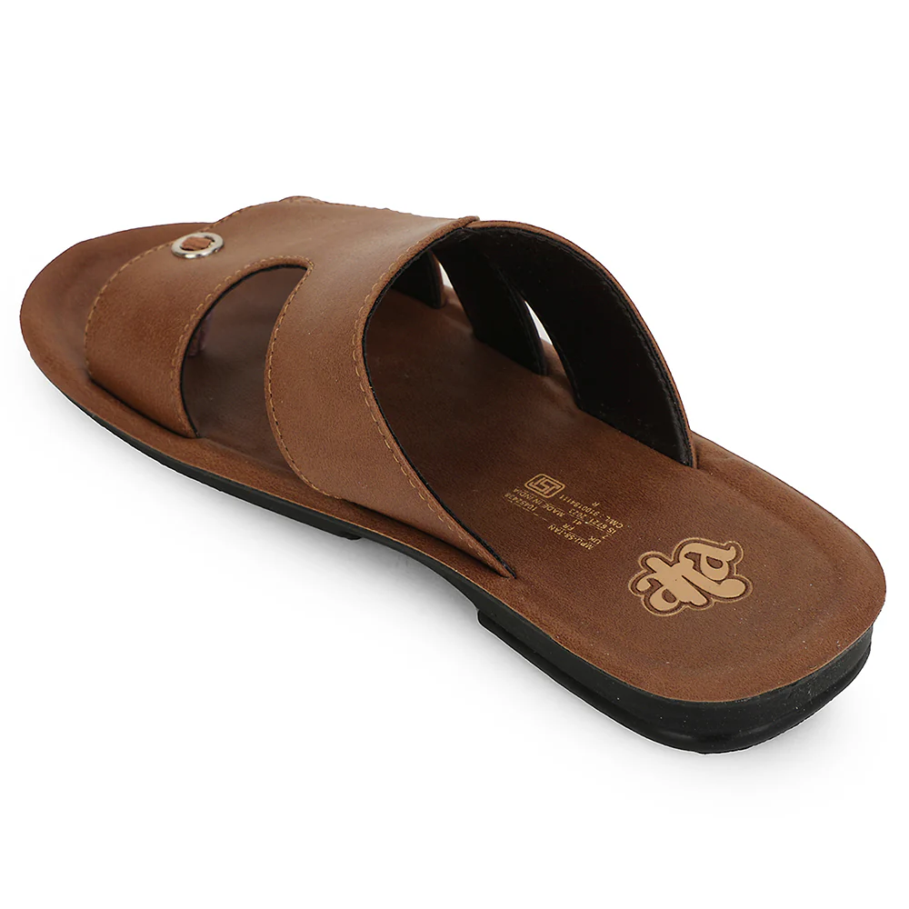 A-HA Tan Casual Flat Sandal For Men MPU-58 By Liberty - Image 5