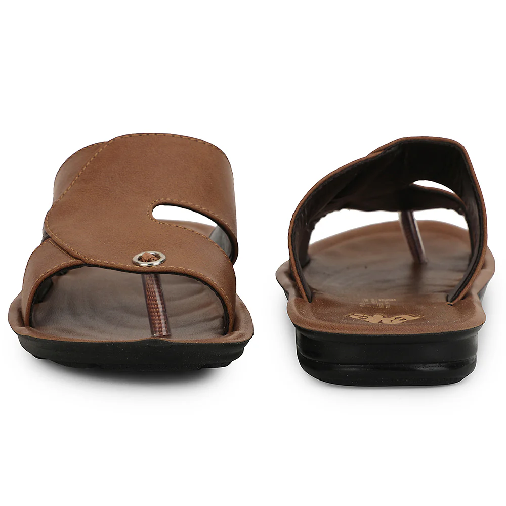 A-HA Tan Casual Flat Sandal For Men MPU-58 By Liberty - Image 6