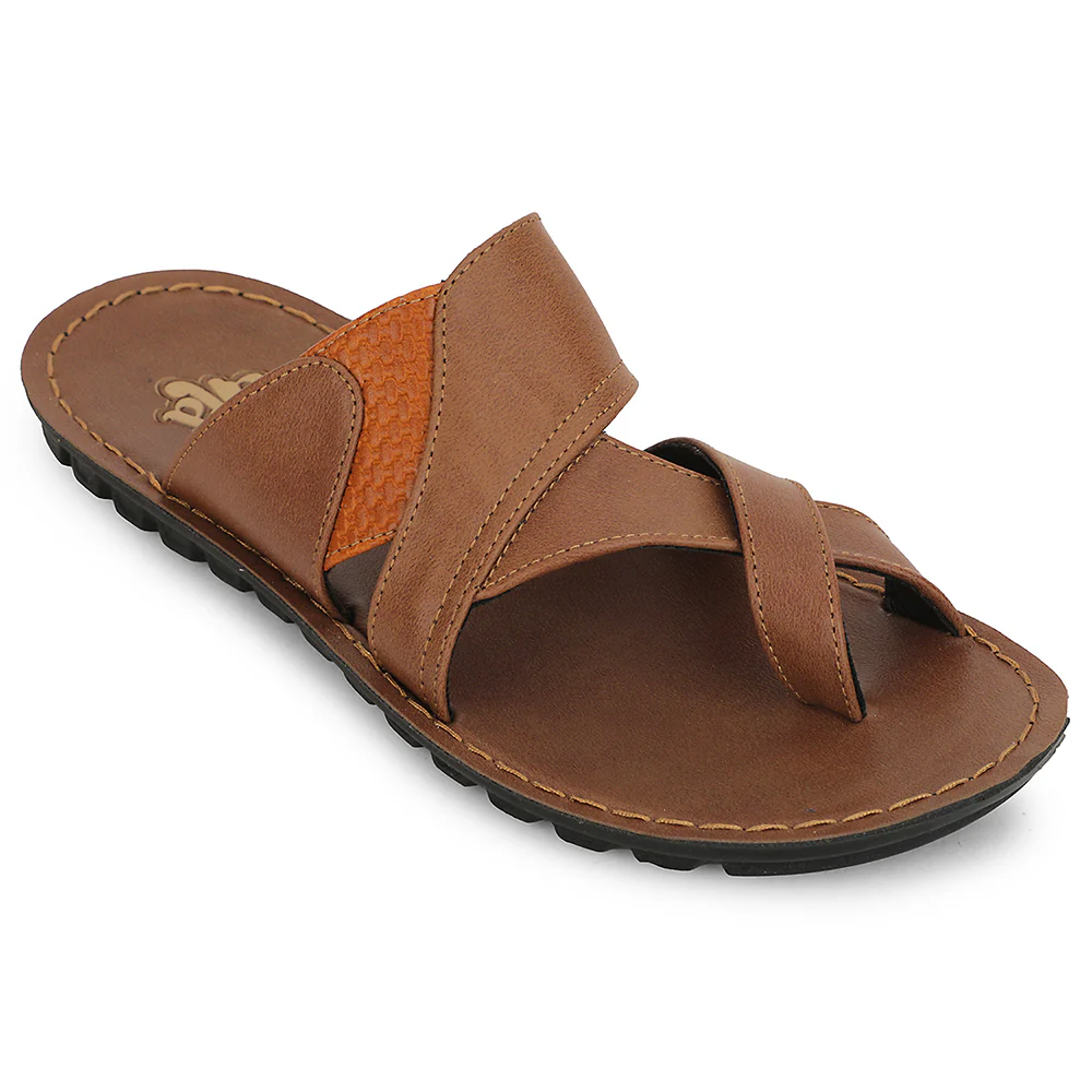 A-HA Tan Casual Slipper For Men 2137-50 By Liberty