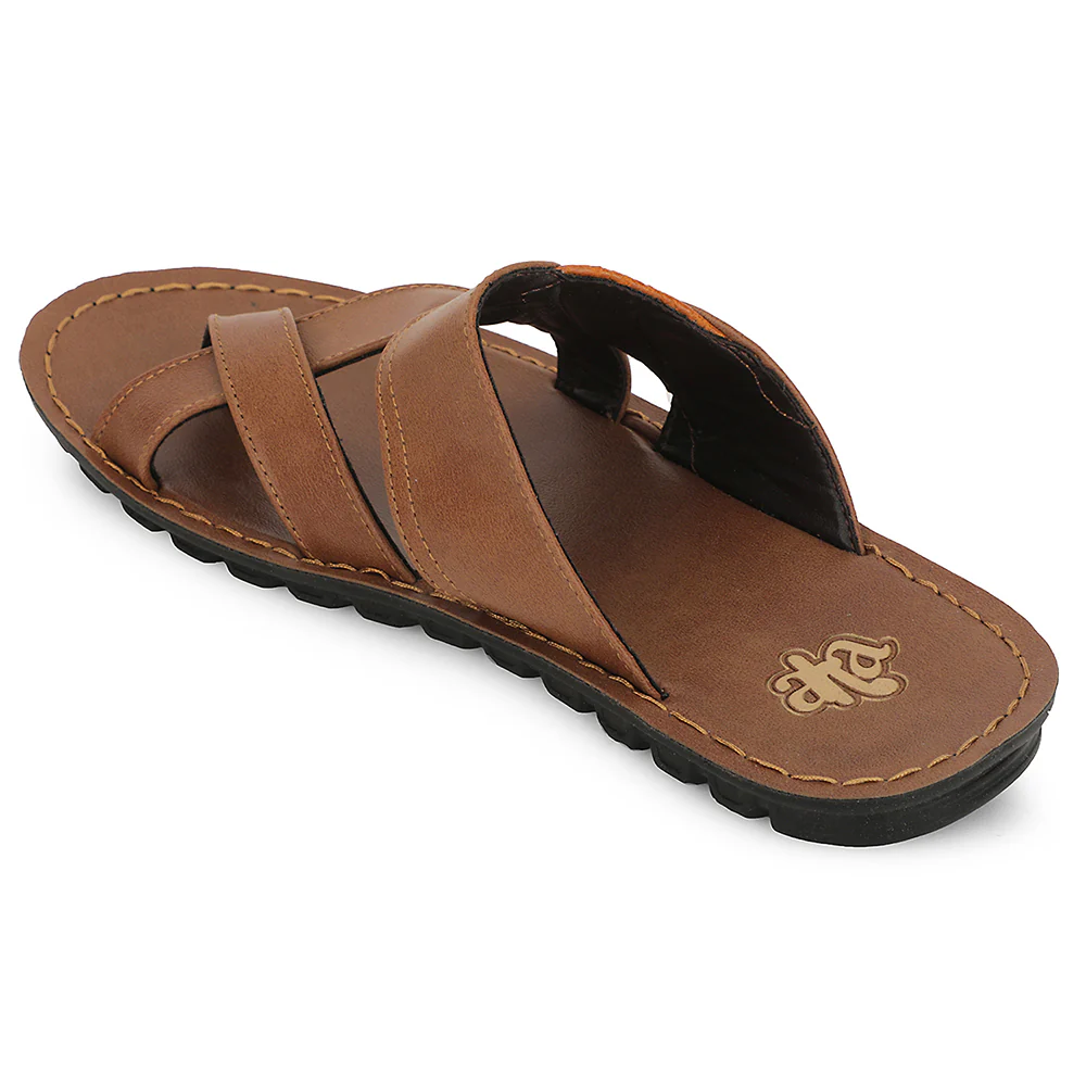 A-HA Tan Casual Slipper For Men 2137-50 By Liberty - Image 4