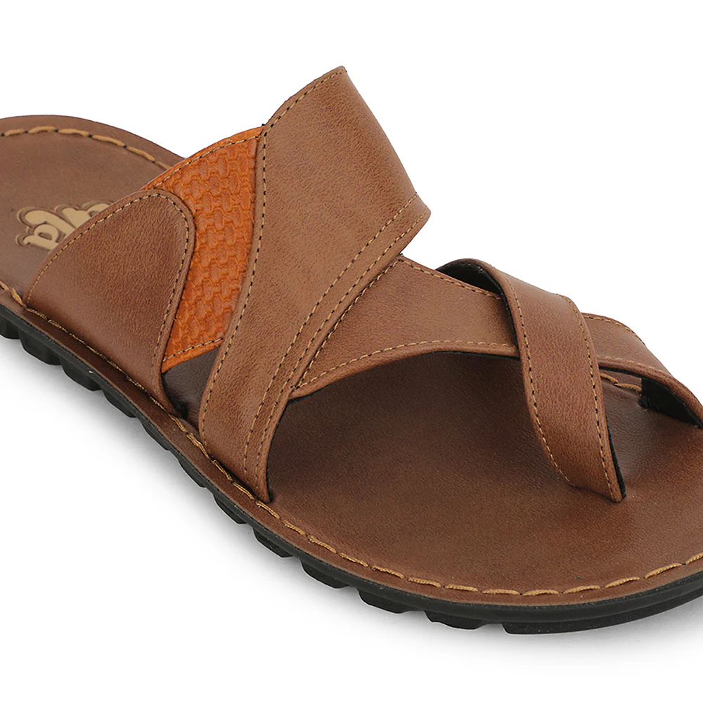 A-HA Tan Casual Slipper For Men 2137-50 By Liberty - Image 5