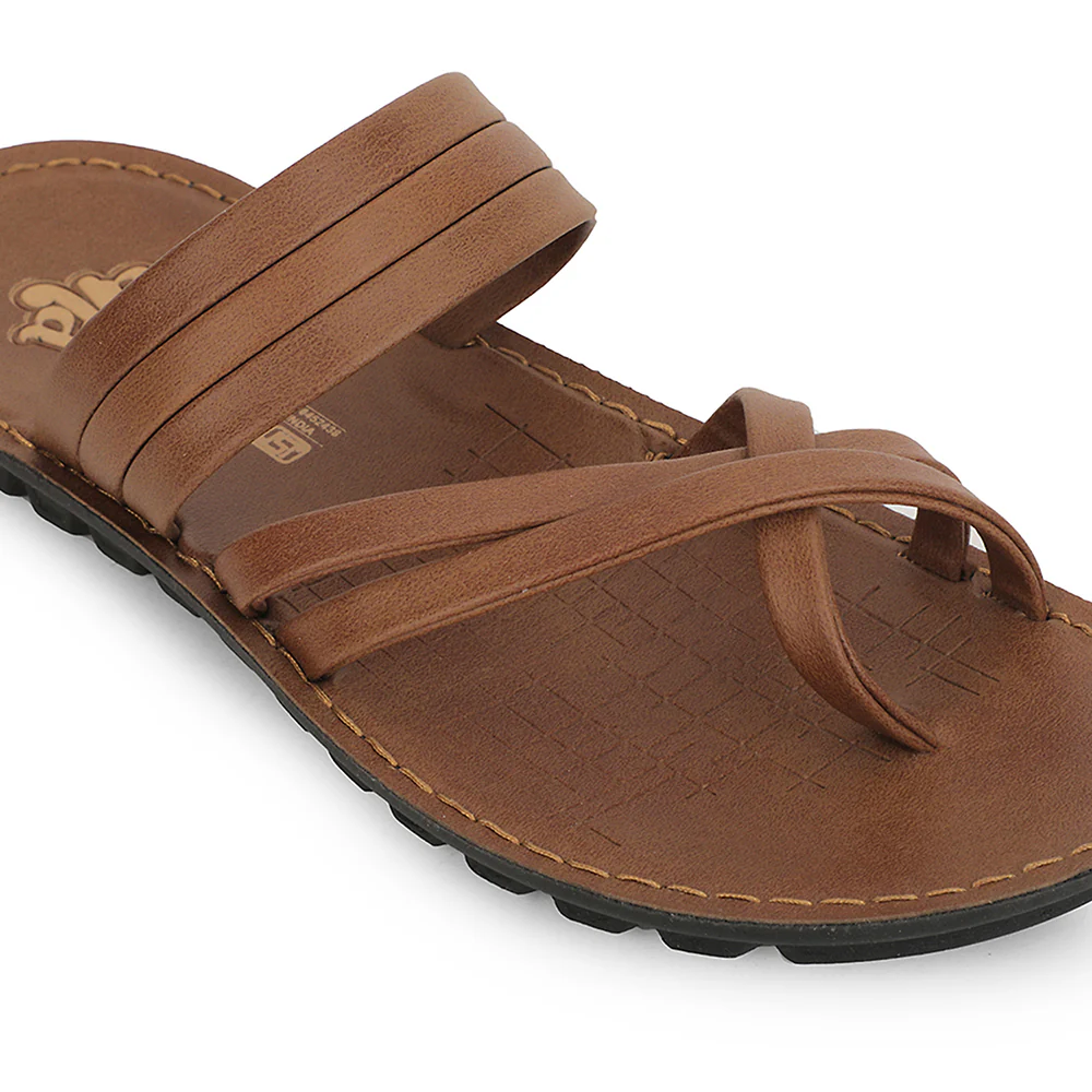 A-HA Tan Casual Slipper For Men MPU-52 By Liberty - Image 4