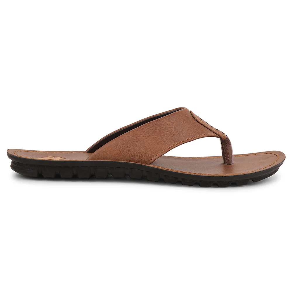 A-HA Tan Casual Slipper For Men MPU-57 By Liberty - Image 2