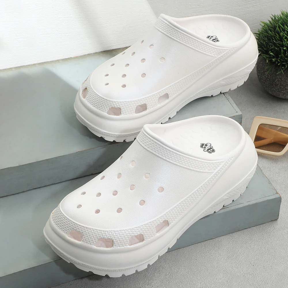 A-HA White Slingback Clogs For Women LB418-1E By Liberty - Image 4