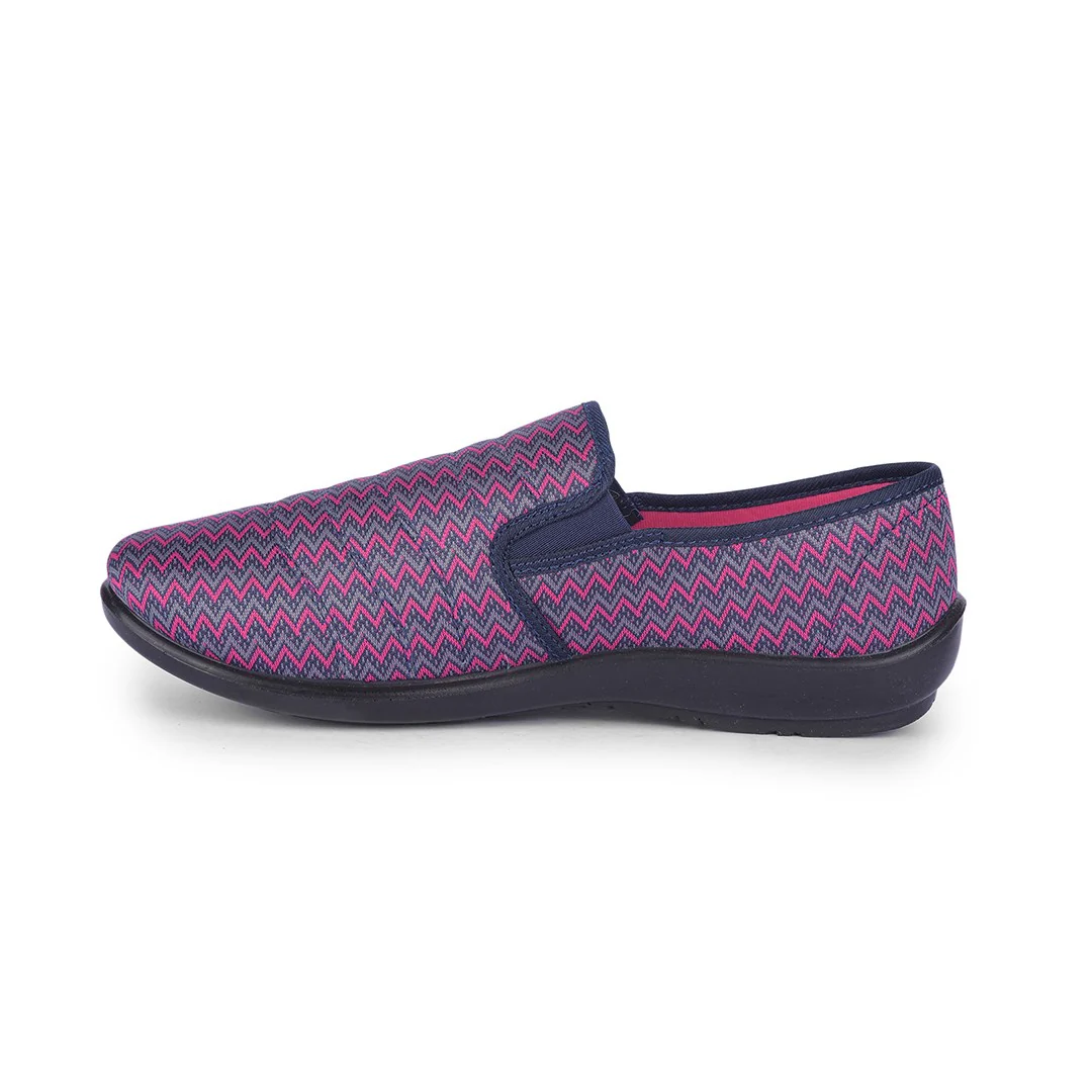 AHA Casual Non-Lacing Purple Ballerina Shoes For Women SELINA-101 By Liberty - Image 3