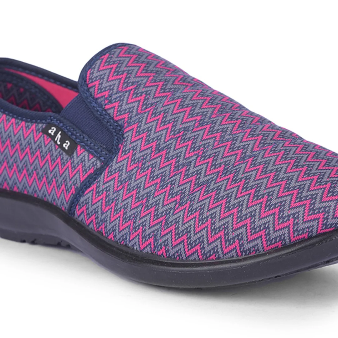 AHA Casual Non-Lacing Purple Ballerina Shoes For Women SELINA-101 By Liberty - Image 5