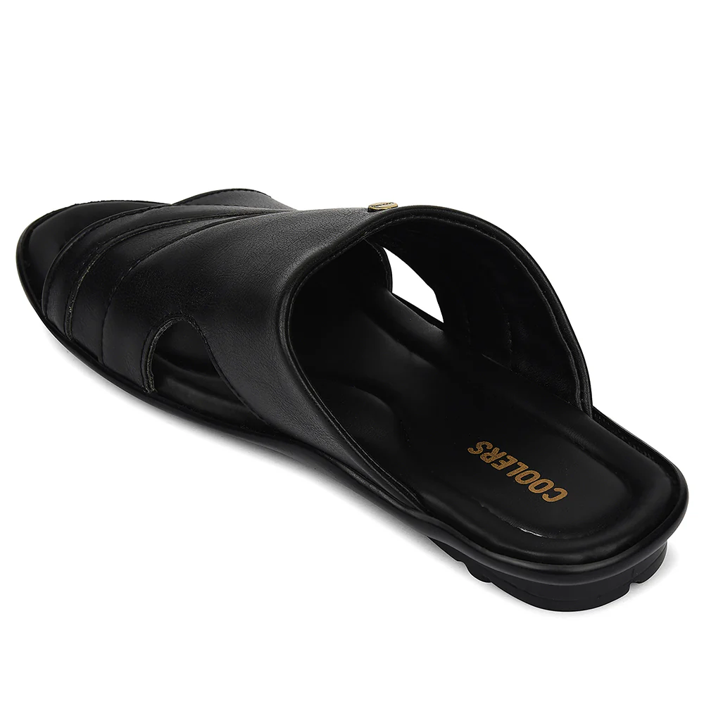 Coolers Black Casual Flat Sandal For Men SENTOS-1 By Liberty - Image 5