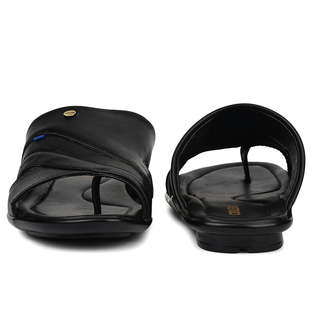 Coolers Black Casual Flat Sandal For Men SENTOS-1 By Liberty - Image 6