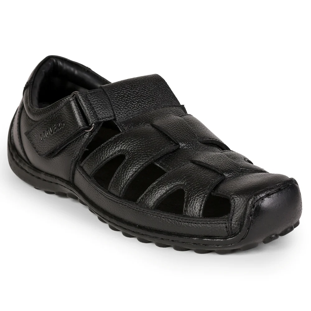 Coolers Black Casual Sandal For Men LOM-428 By Liberty