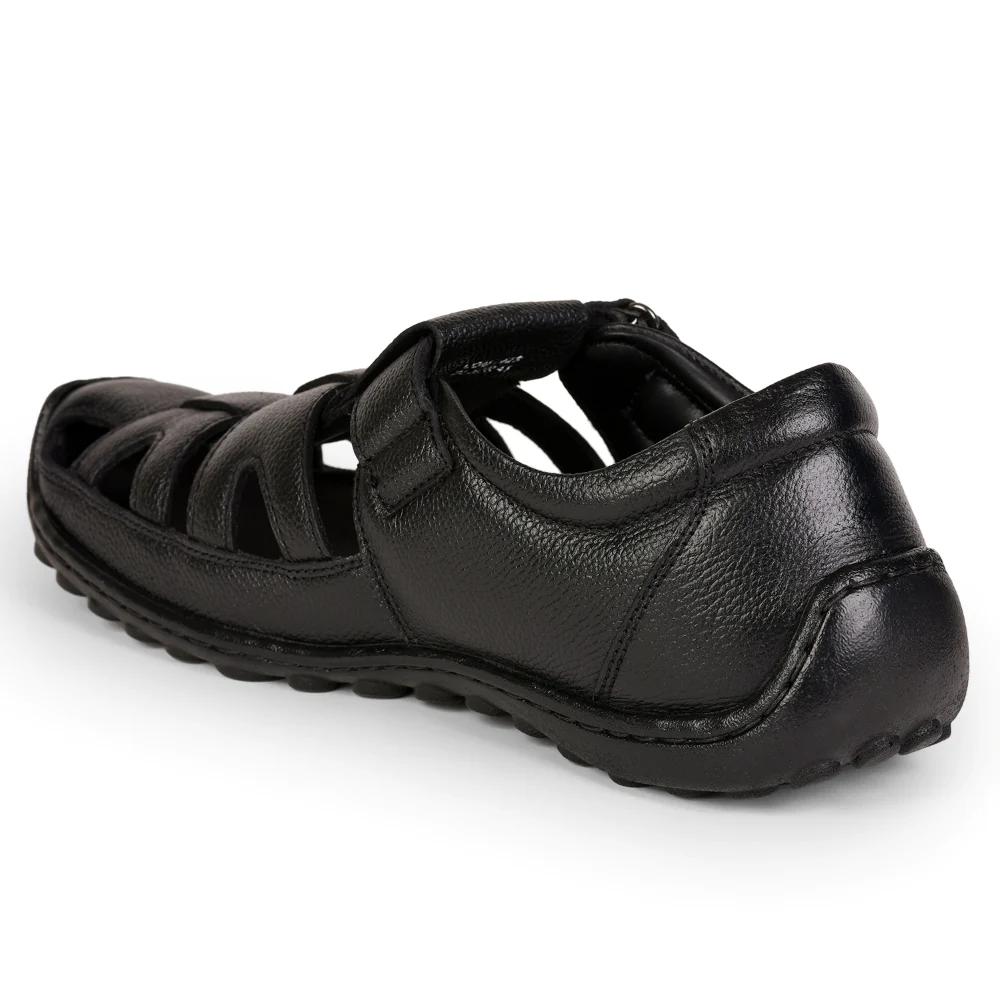 Coolers Black Casual Sandal For Men LOM-428 By Liberty - Image 5