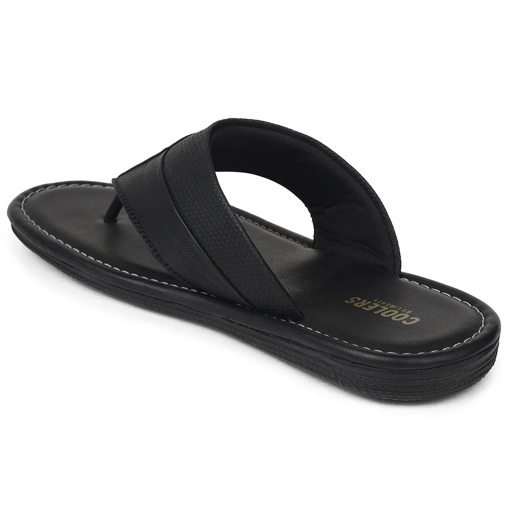 Coolers Black Casual Slipper For Men AOL-13 By Liberty - Image 5