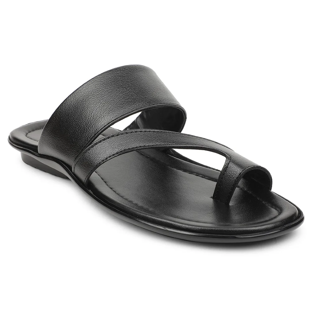Coolers Black Casual Slipper For Men COOL99-701 By Liberty