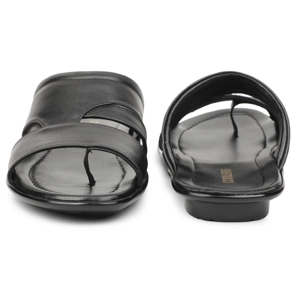 Coolers Black Casual Slipper For Men COOL99-704 By Liberty - Image 6