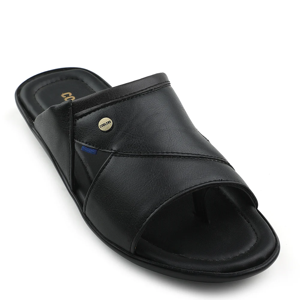 Coolers Black Casual Slipper For Men LIGHTER-2 By Liberty