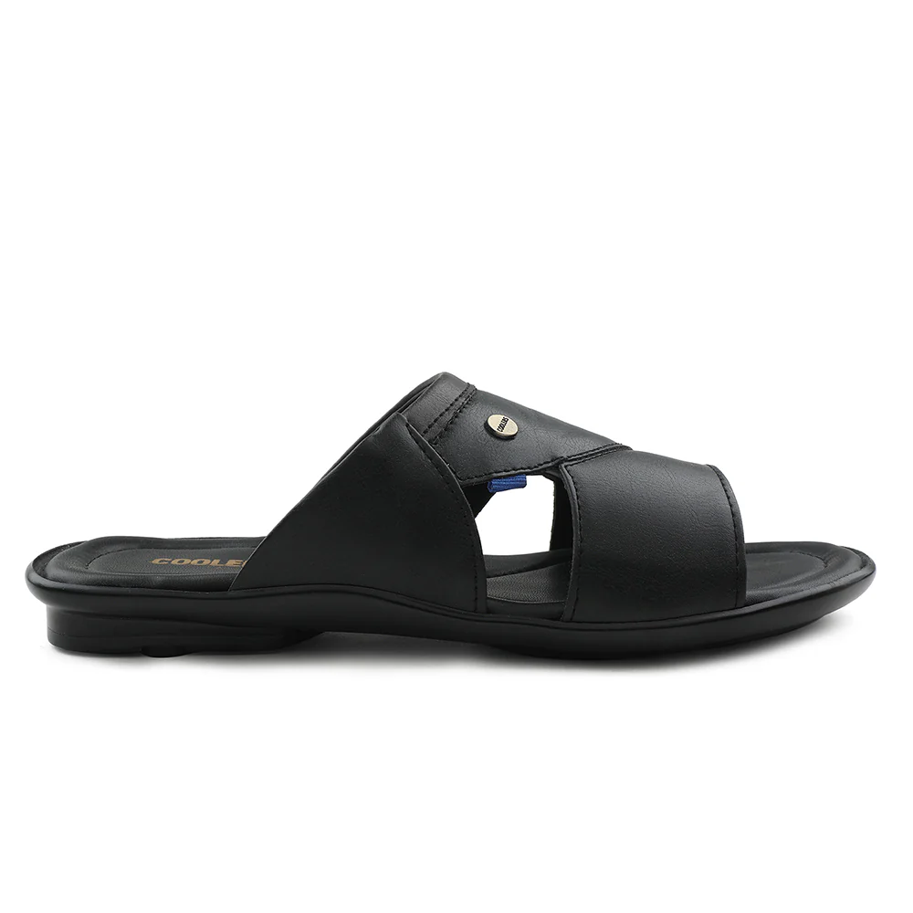 Coolers Black Casual Slipper For Men LIGHTER-2 By Liberty - Image 2