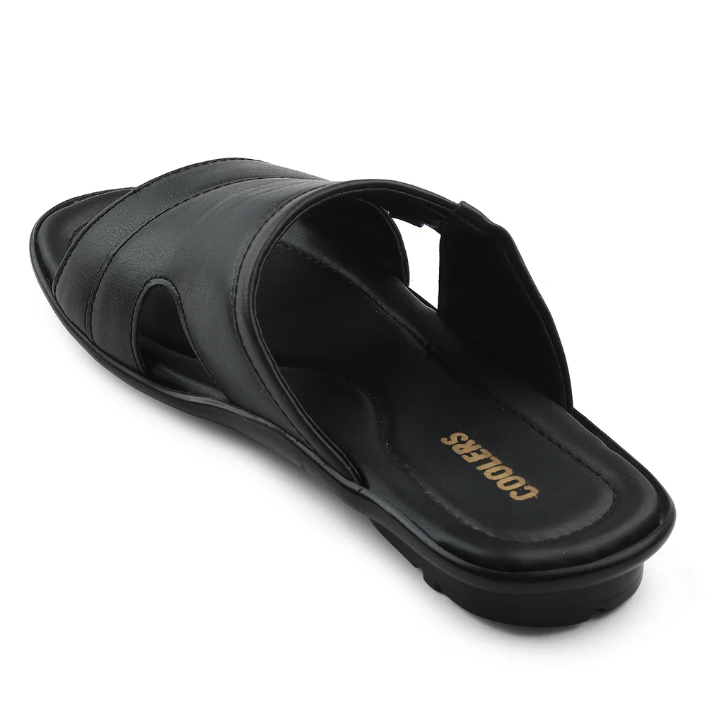 Coolers Black Casual Slipper For Men LIGHTER-2 By Liberty - Image 4