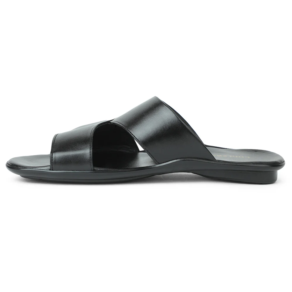 Coolers Black Casual Slipper For Men WAKAFIT-1E By Liberty - Image 3