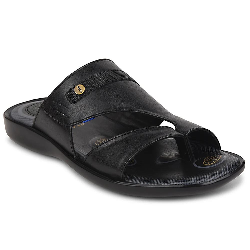 Coolers Black Casual Slipper For Men ZAKY-110 By Liberty