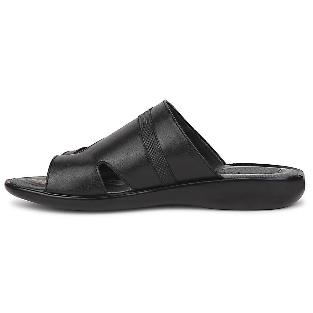 Coolers Black Casual Slipper For Men ZAKY-110 By Liberty - Image 3