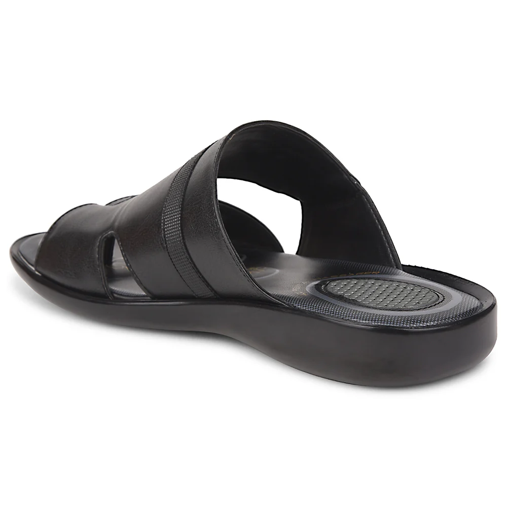 Coolers Black Casual Slipper For Men ZAKY-110 By Liberty - Image 4