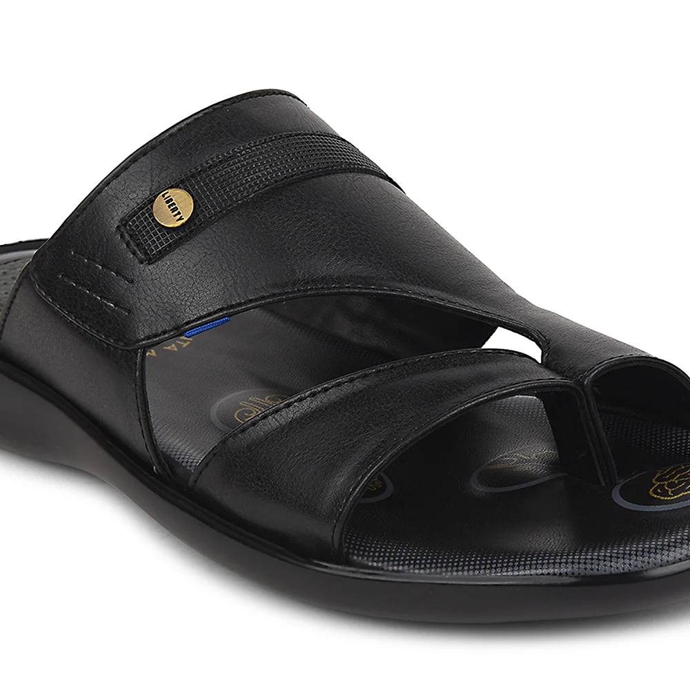 Coolers Black Casual Slipper For Men ZAKY-110 By Liberty - Image 5
