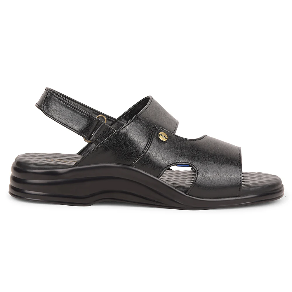 Coolers Black Formal Sandal For Men 7123-140 By Liberty - Image 2