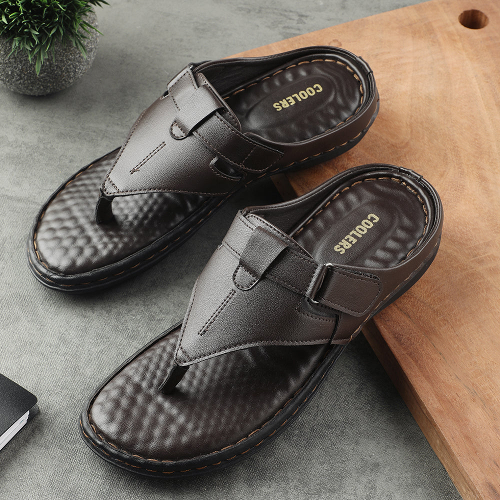 Coolers Brown Casual Slipper For Men VSL-13E By Liberty - Image 2
