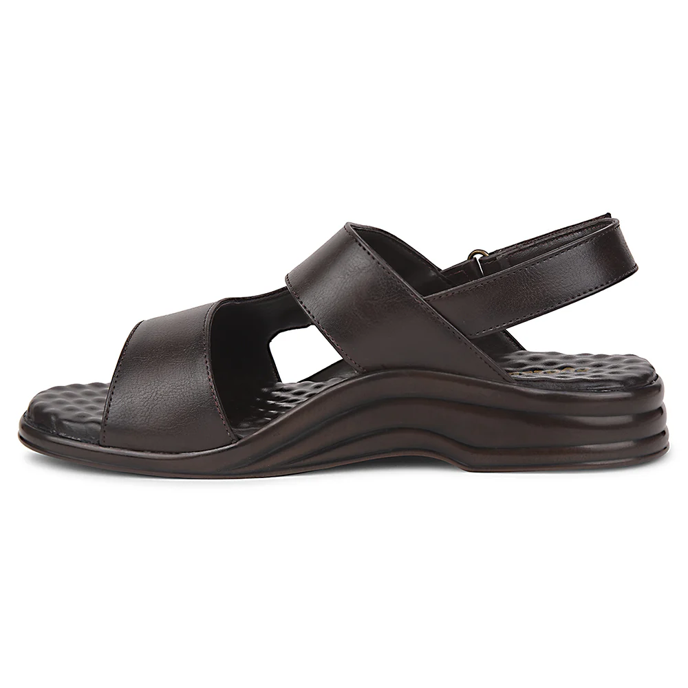Coolers Brown Formal Sandal For Men 7123-140 By Liberty - Image 3