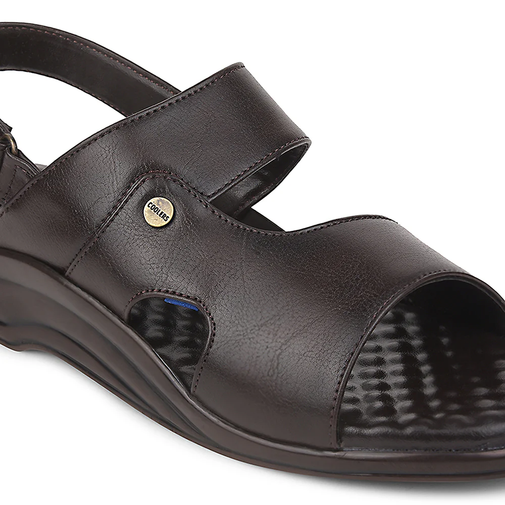 Coolers Brown Formal Sandal For Men 7123-140 By Liberty - Image 5