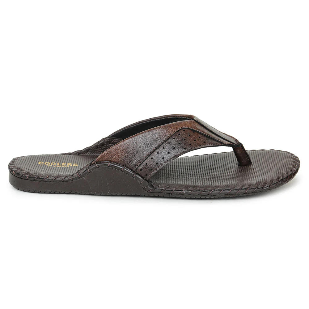 Coolers Casual Brown Slippers For Men AVN-45 By Liberty - Image 2
